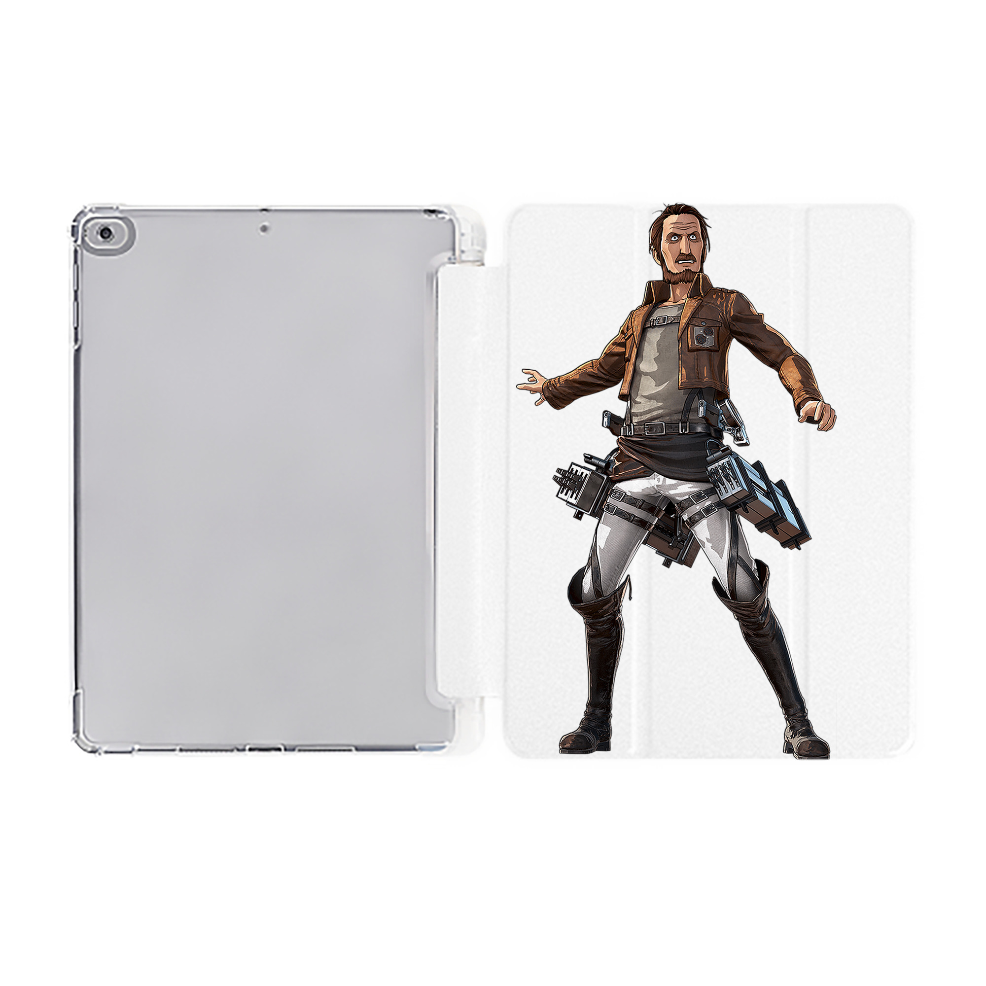 （画像用） 進撃の巨人 Attack on Titan IPad ケース ペン収納付き 三つ折りスタンド PUレザー×シリコン 対応機種9.5/10.5/10.9インチ